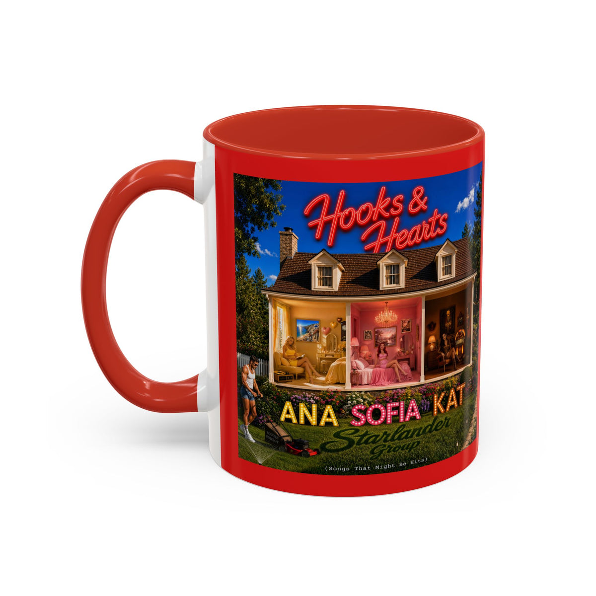 Accent Coffee Mug - 'Bougie Cowboy' Retro Music Poster Design (11/15 oz)
