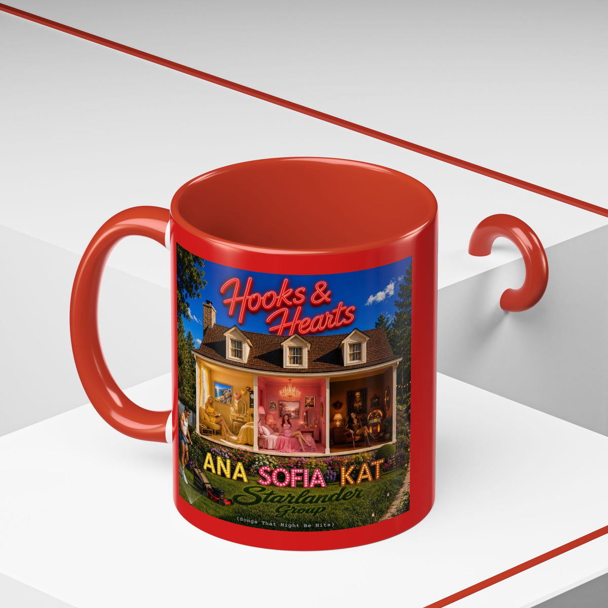 Accent Coffee Mug - 'Bougie Cowboy' Retro Music Poster Design (11/15 oz)